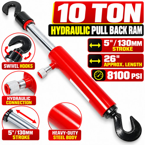 Ton hydraulic pull back ram - ton,